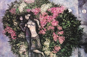 Marc CHAGALL les amoureux dans les lilas